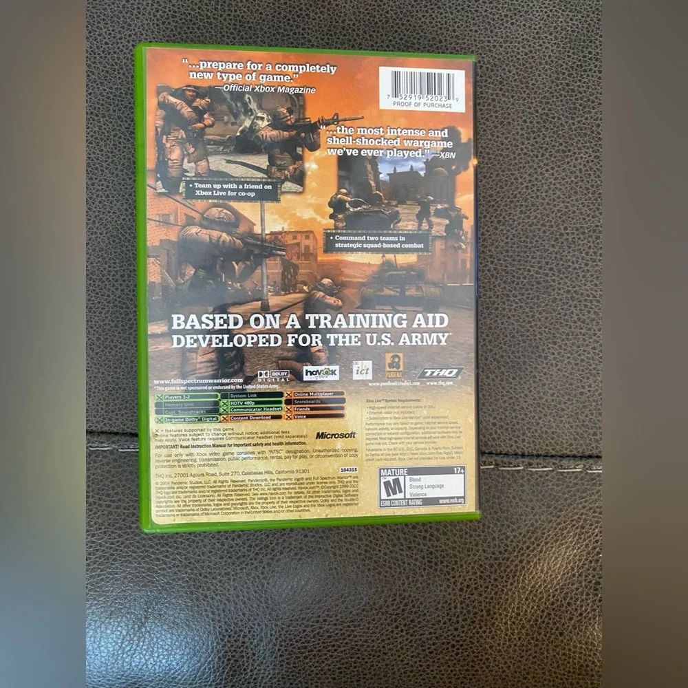Full Spectrum Warrior (Microsoft Xbox, 2004)
